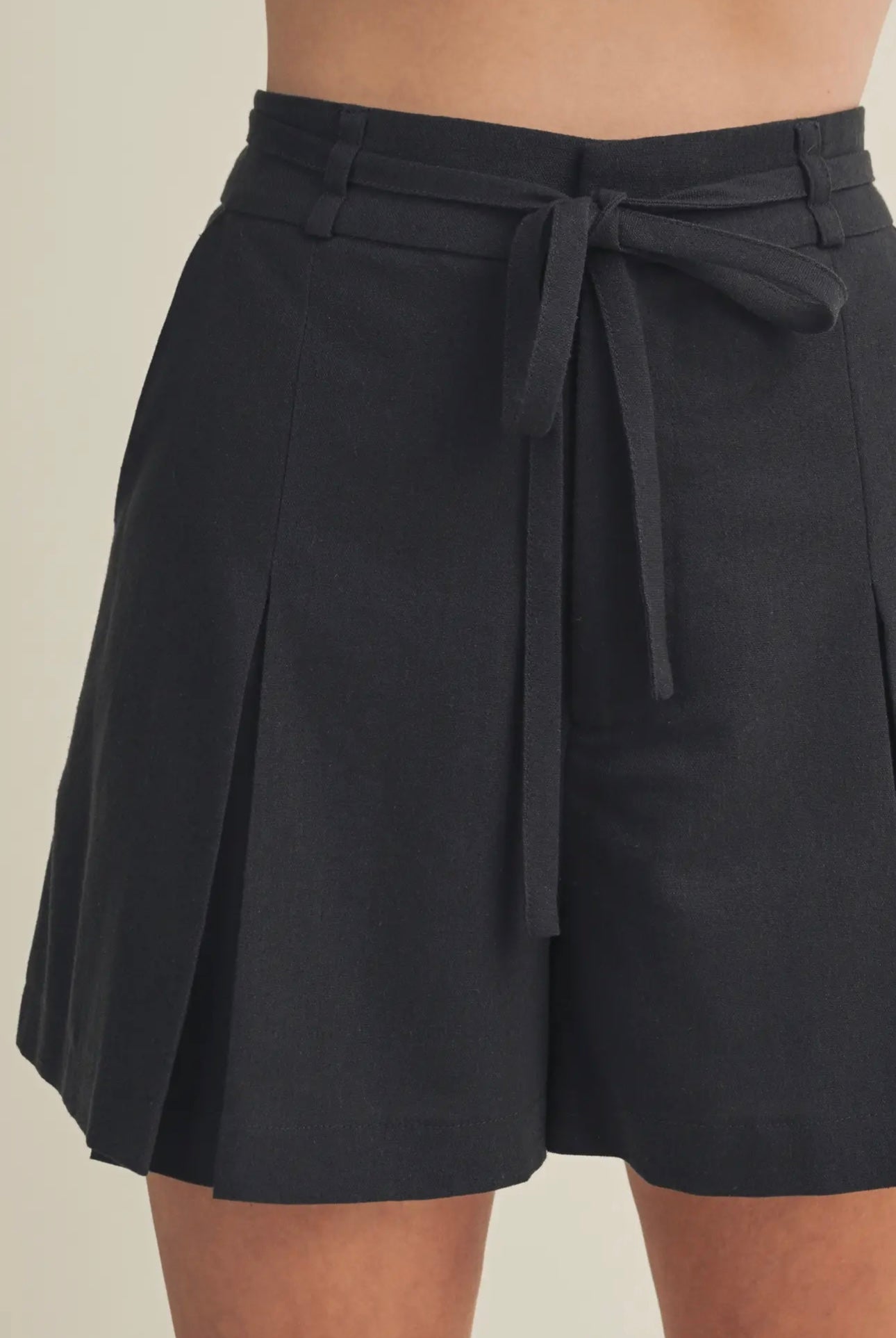 Drawstring Pleat short